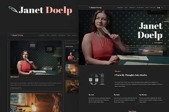 Read more about the article Author Portfolio Website Template Shop