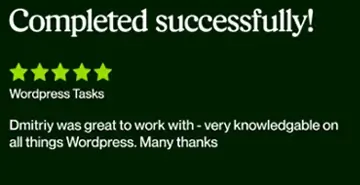 Wordpress Tasks feedback WebCodeWP