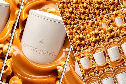 Scented Candle Caramel Popcorn Reels for Instagram WebCodeWP