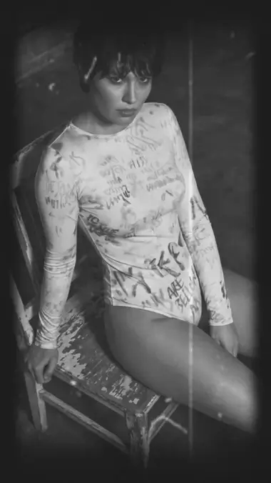 Black and White Long Sleeve Bodysuit